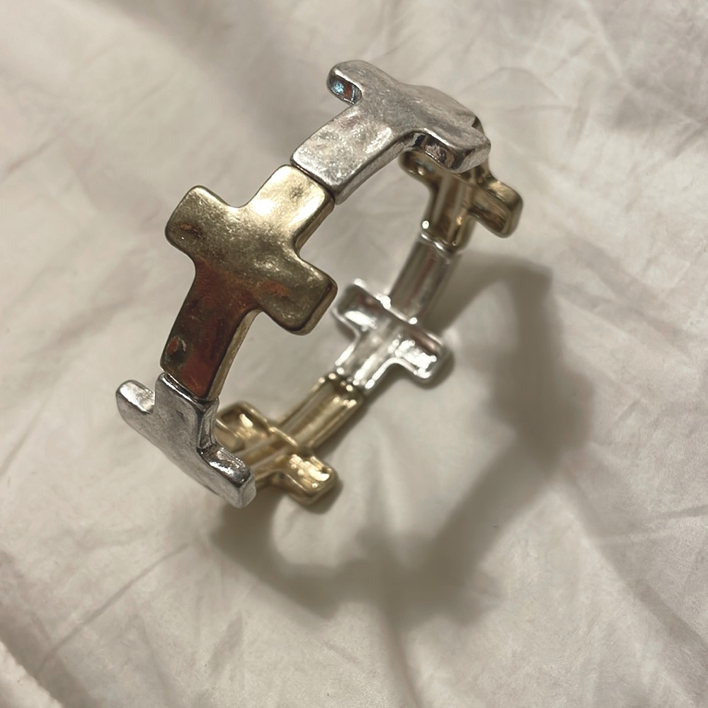 Gold and silver bracelet